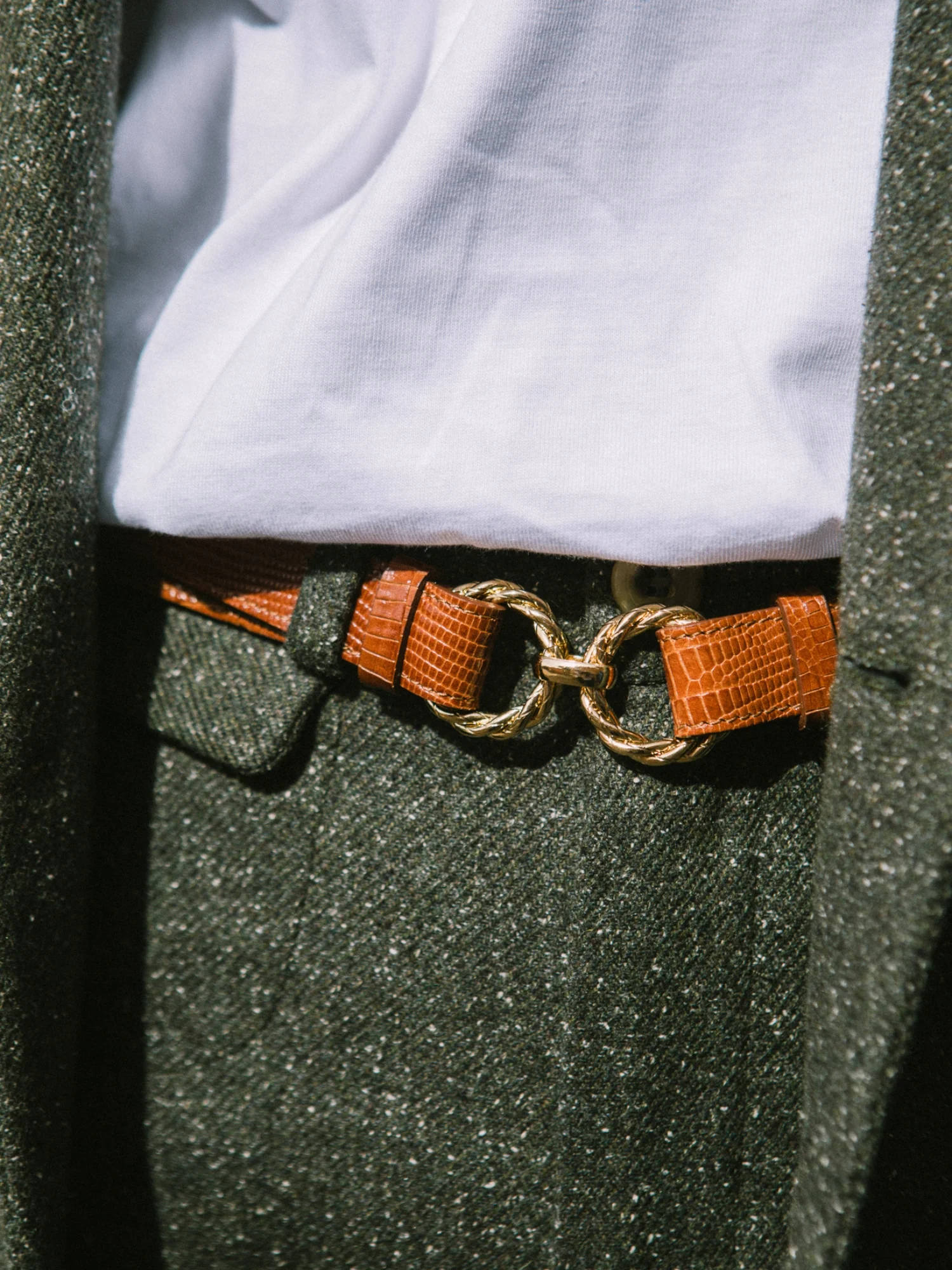 CEINTURE AIMÉE LÉZARD CAMEL - Image 8