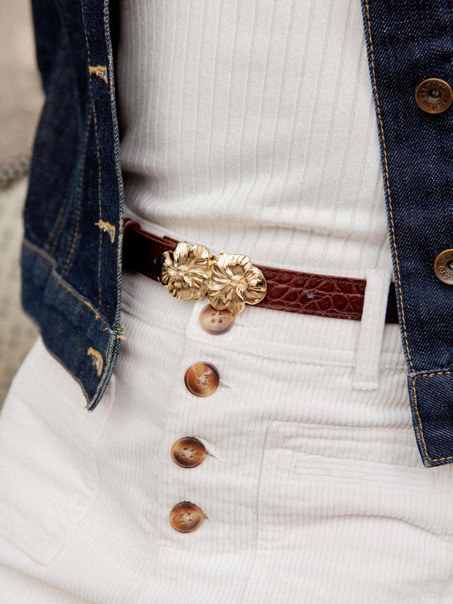 CEINTURE ADÈLE CROCO CHOCOLAT - Image 9
