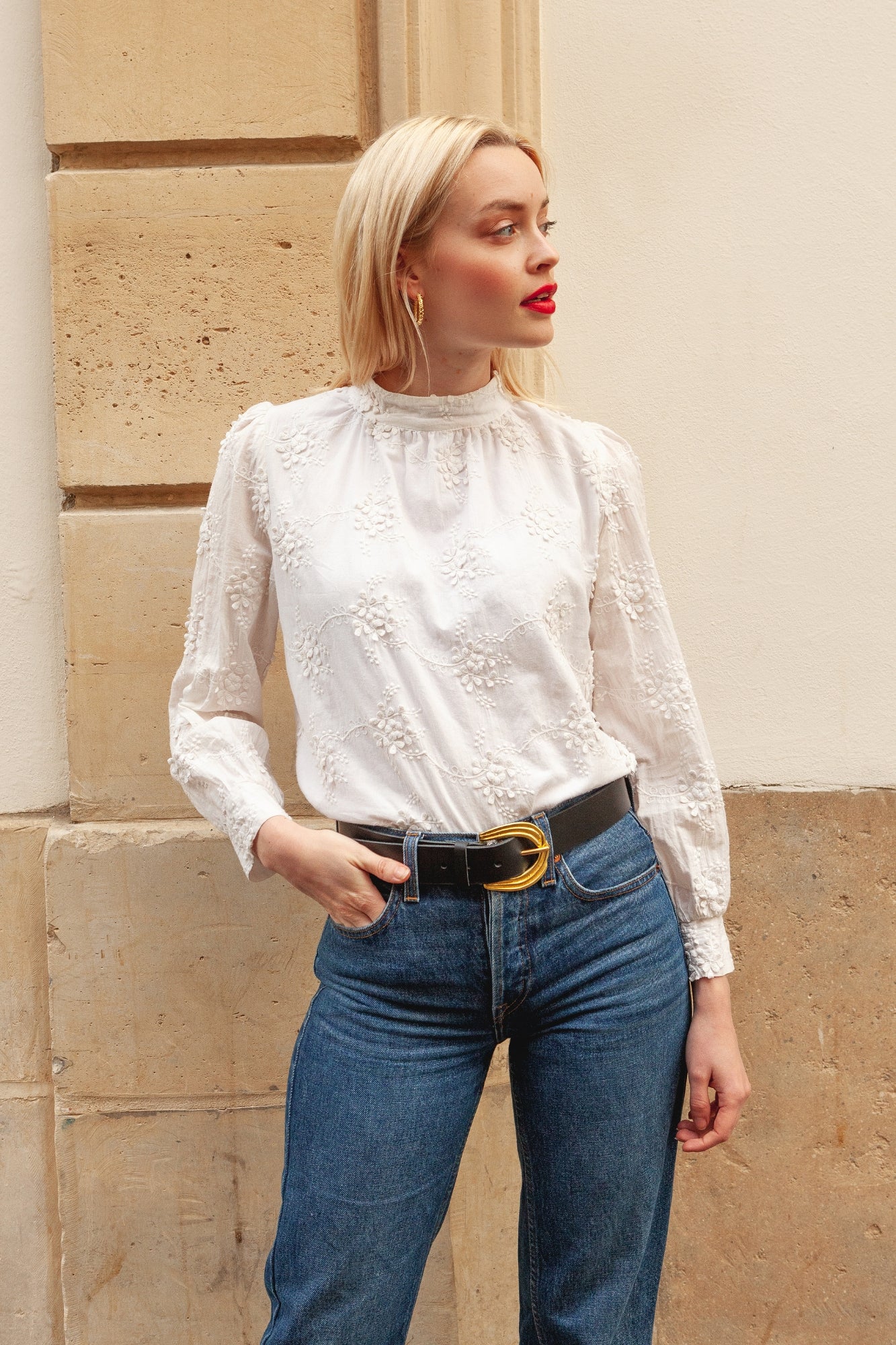 GRANDE CEINTURE STRIÉE NOIRE - Image 5