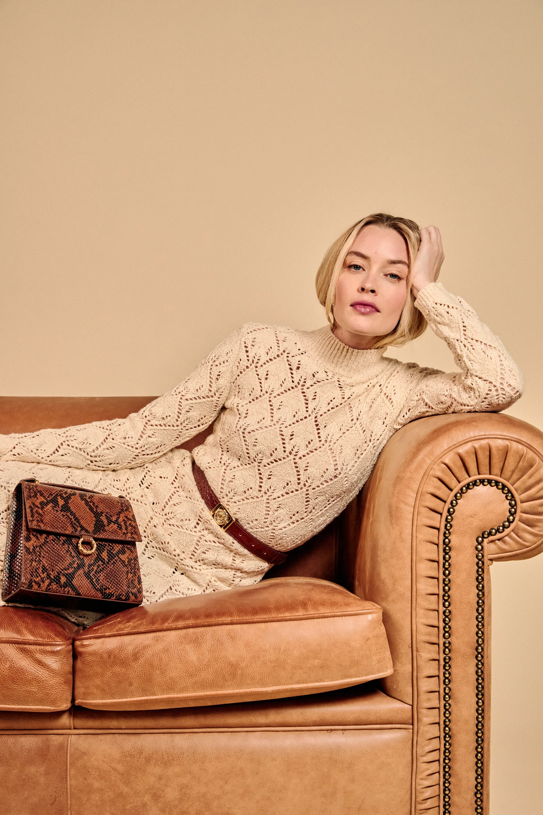 CEINTURE JULIETTE CROCO CHOCOLAT - Image 5