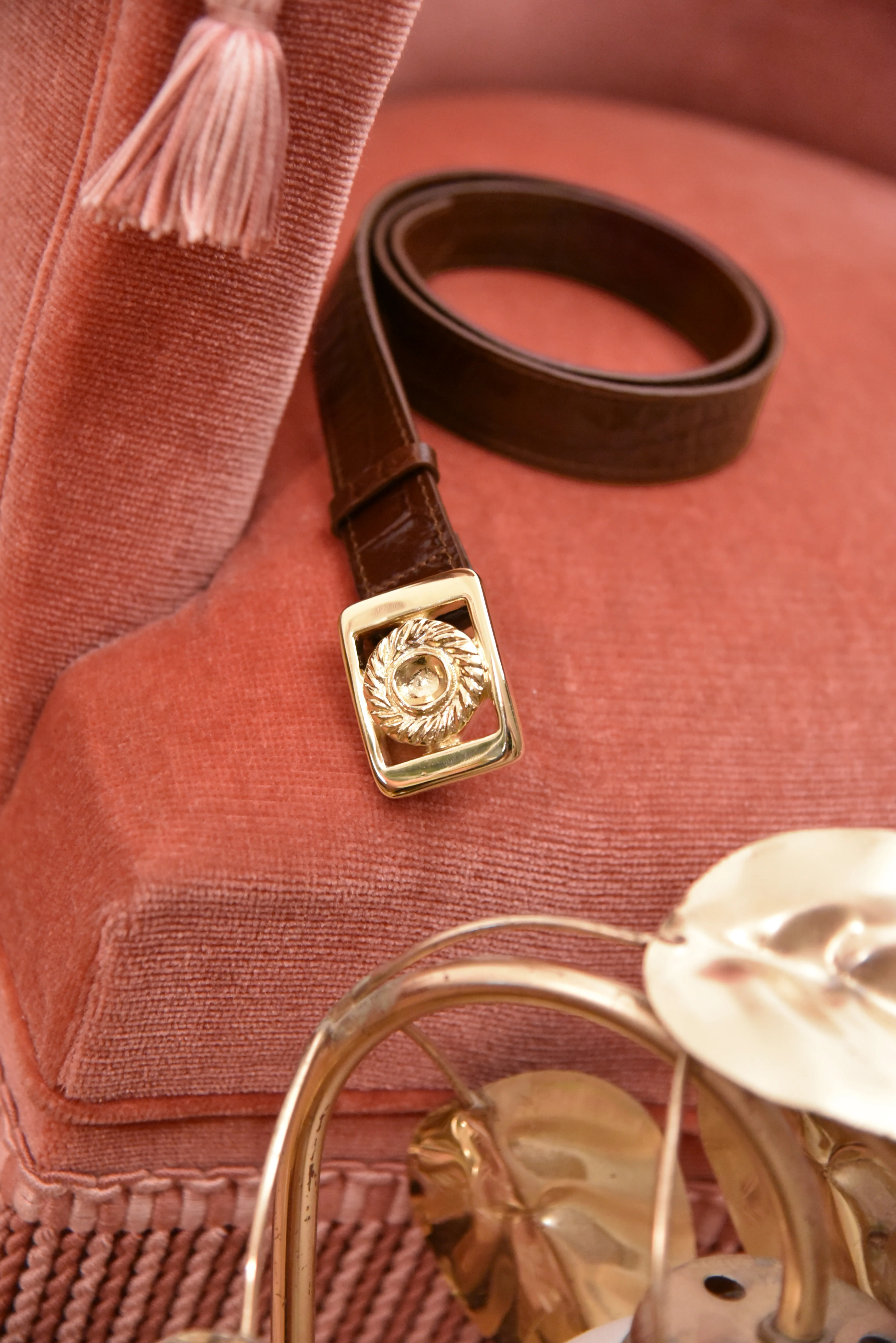 CEINTURE JULIETTE CROCO CHOCOLAT - Image 6