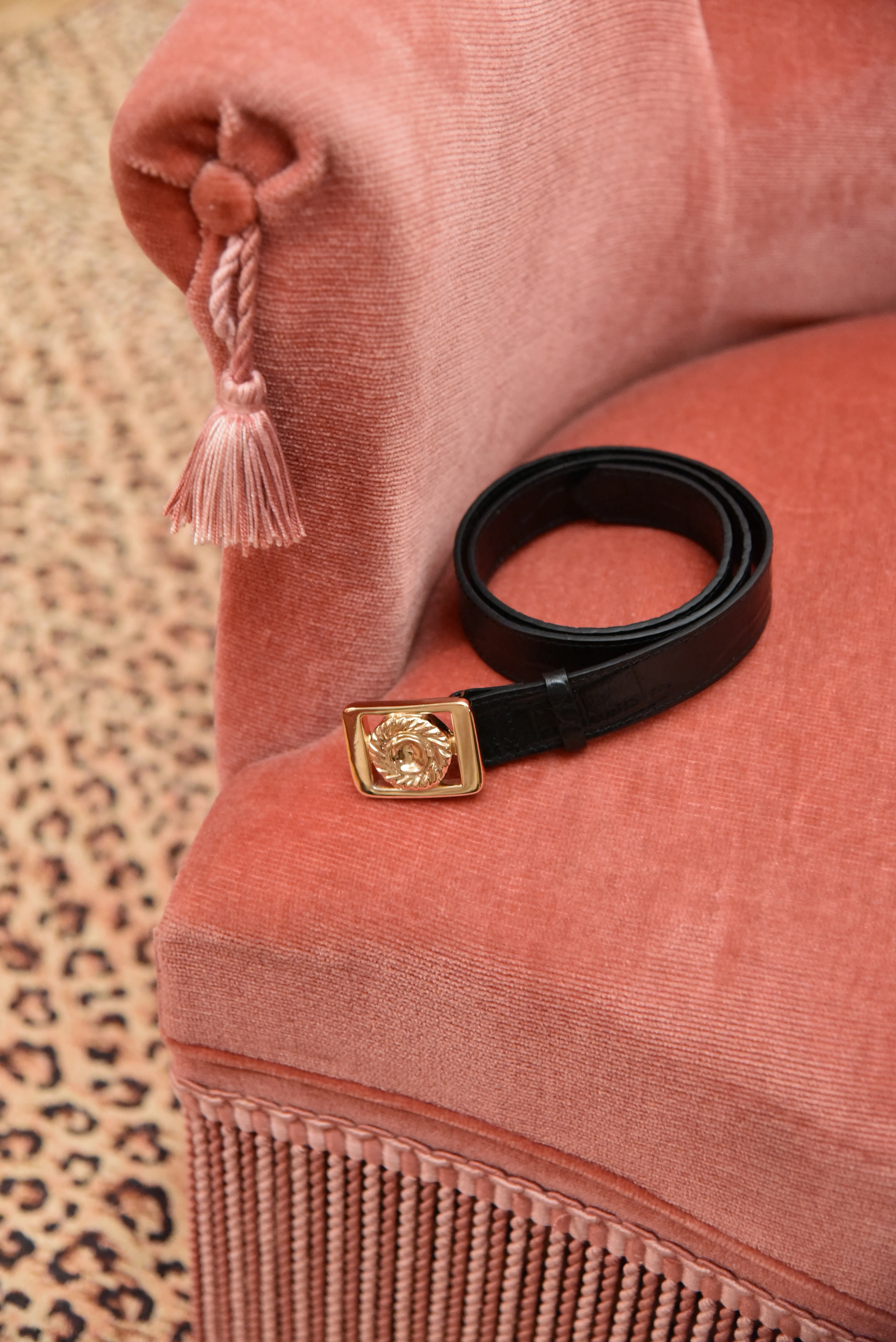 CEINTURE JULIETTE CROCO NOIR - Image 3
