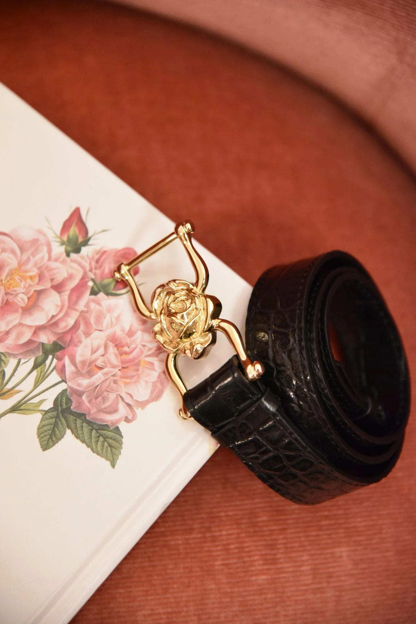 CEINTURE ROSIE CROCO NOIR - Image 3
