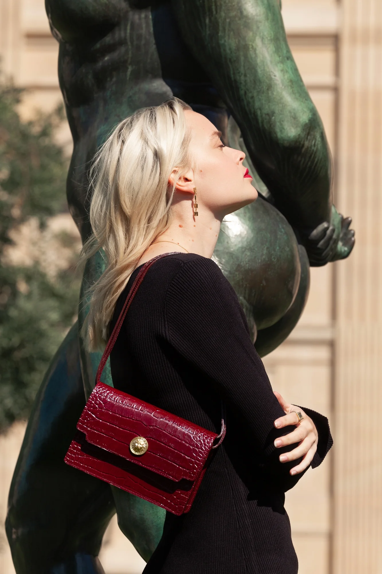 SAC LÉO CROCO BORDEAUX - Image 5