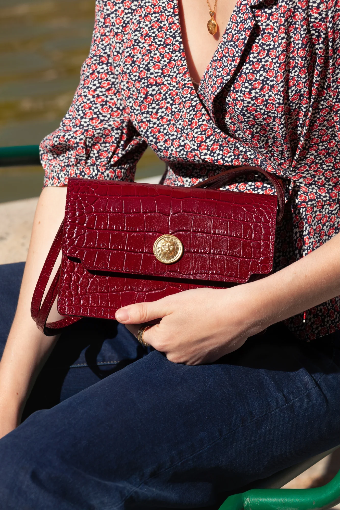 SAC LÉO CROCO BORDEAUX - Image 6