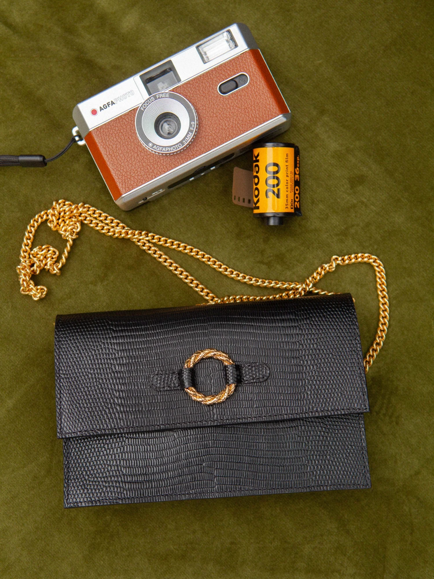 POCHETTE MONA LÉZARD NOIR - Image 9