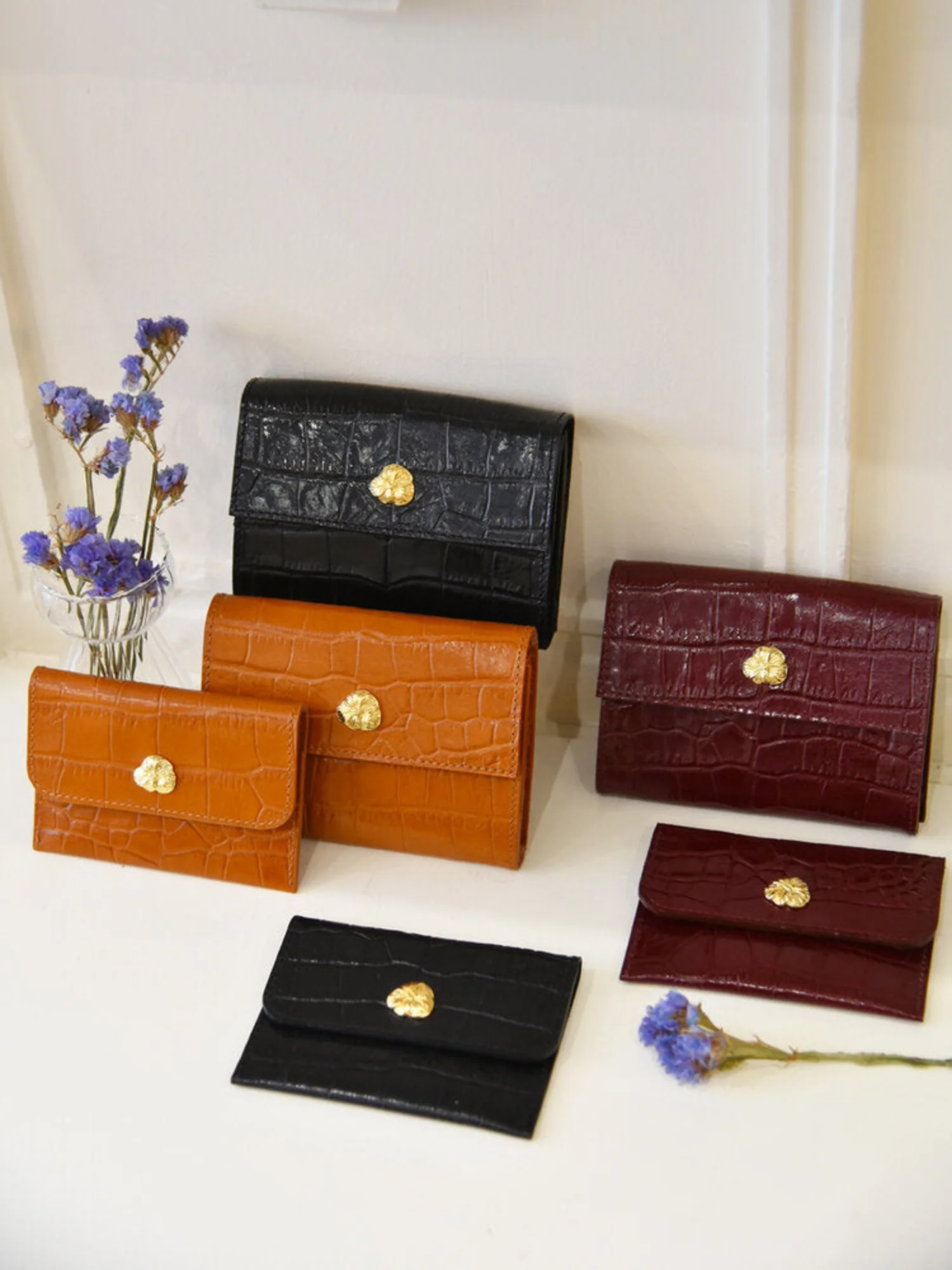 PORTEFEUILLE ADÈLE CROCO NOIR - Image 5