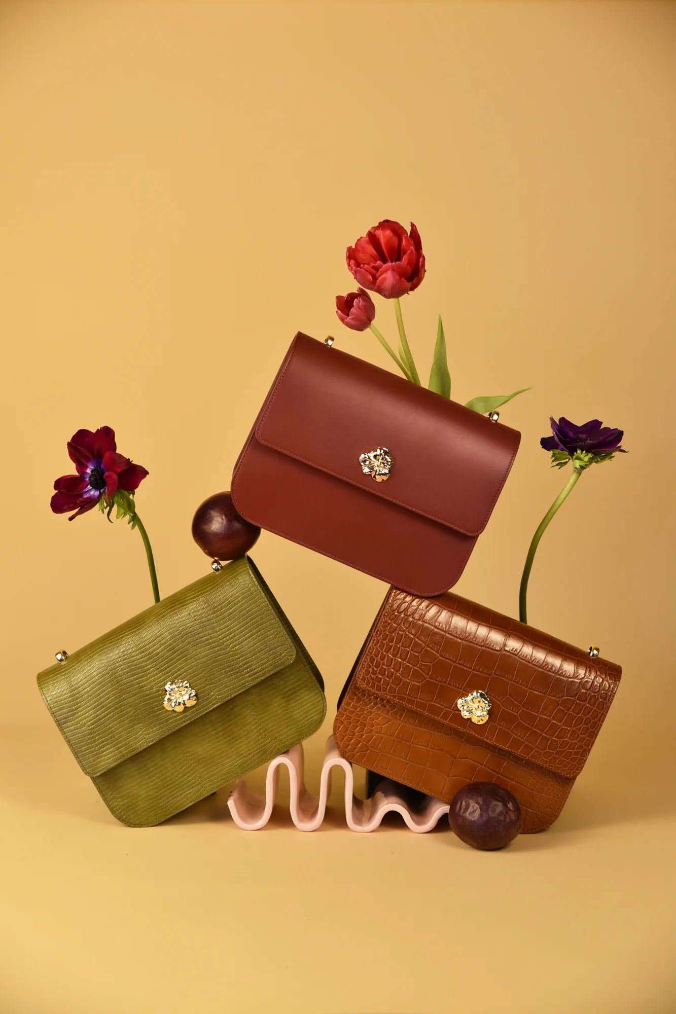 SAC ADÈLE CROCO CAMEL - Image 3