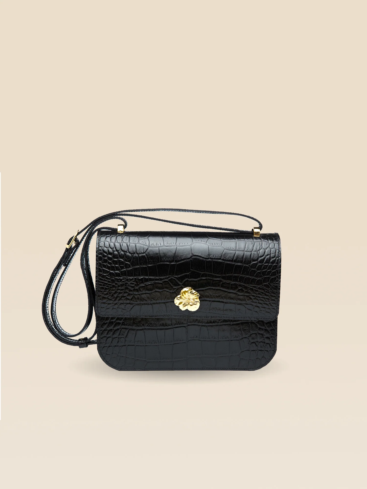 SAC ADÈLE CROCO NOIR