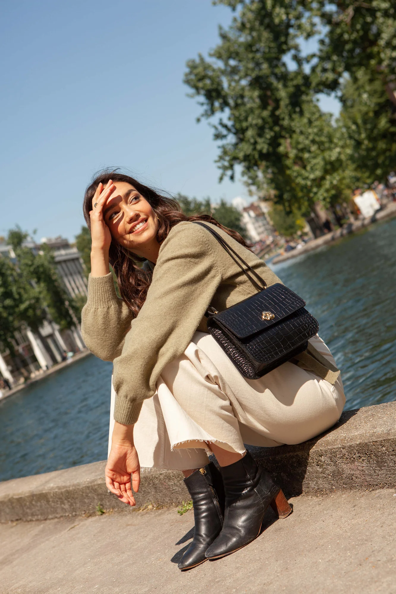 SAC ADÈLE CROCO NOIR - Image 9