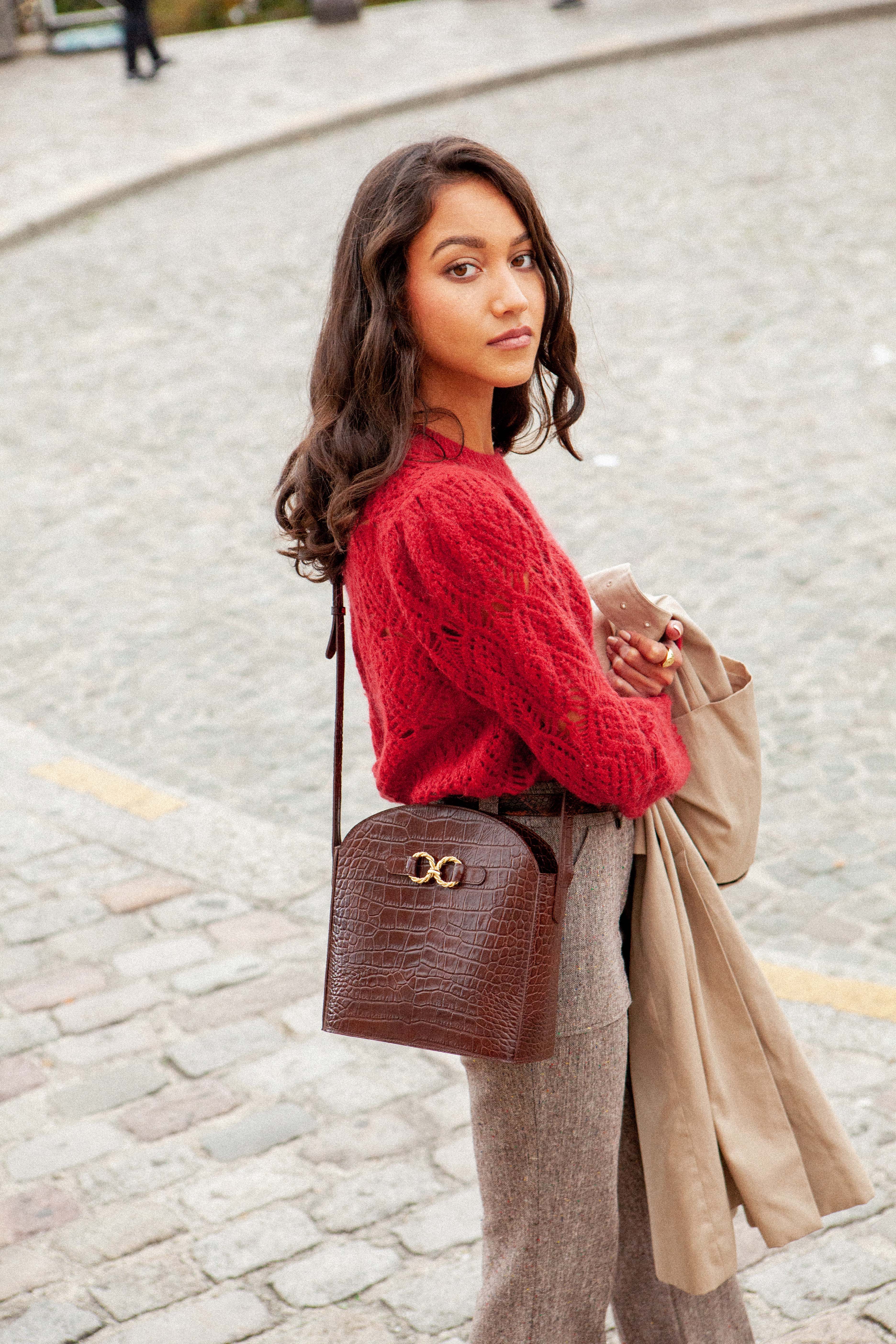 SAC AIMÉE CROCO CHOCOLAT - Image 6