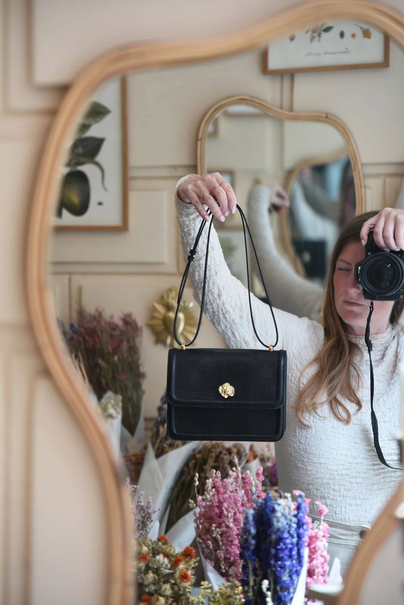 SAC GRAND ROSIE NOIR LEZARD - Image 7