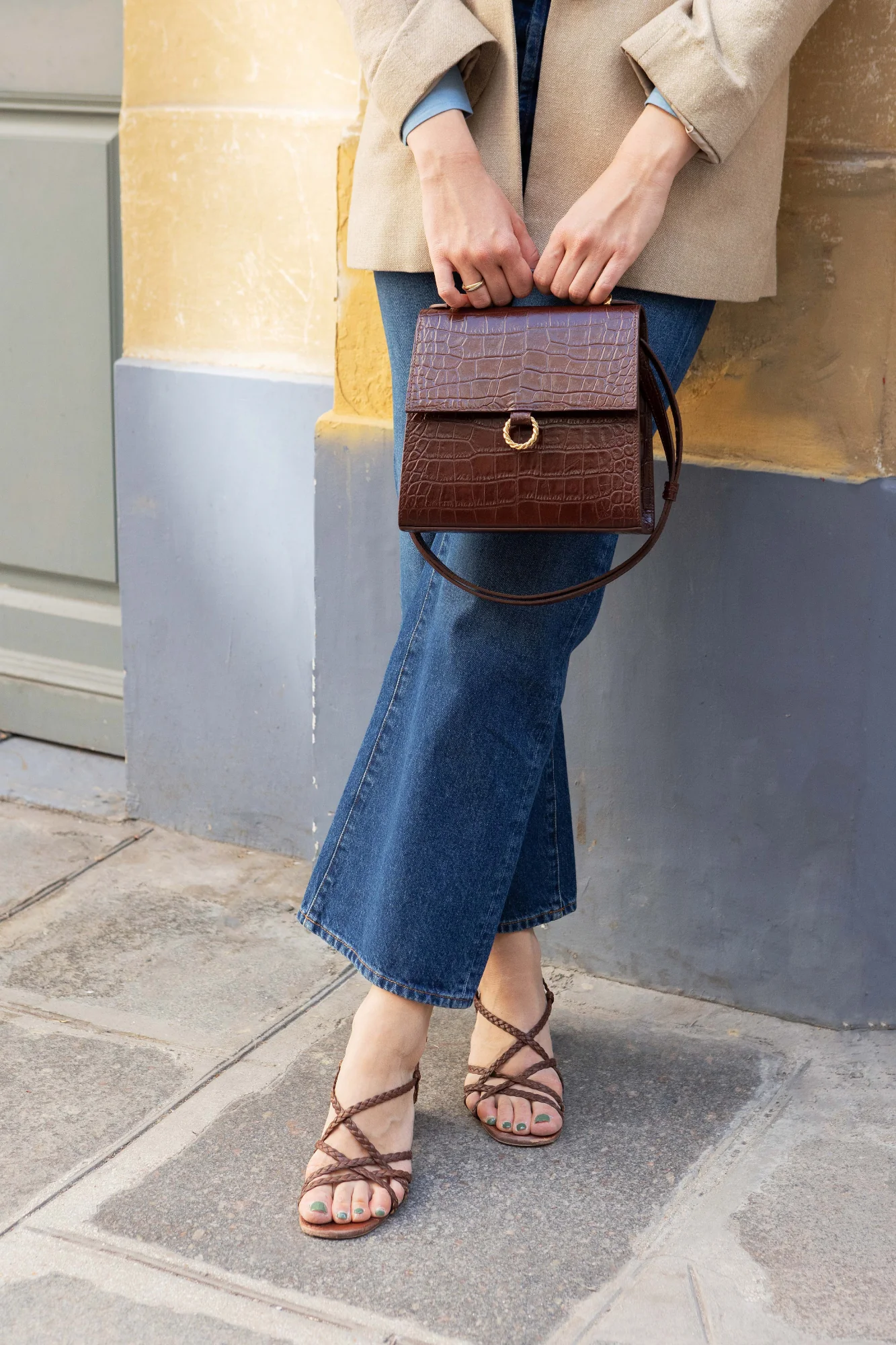 SAC JOSÉPHINE CROCO CHOCOLAT - Image 4
