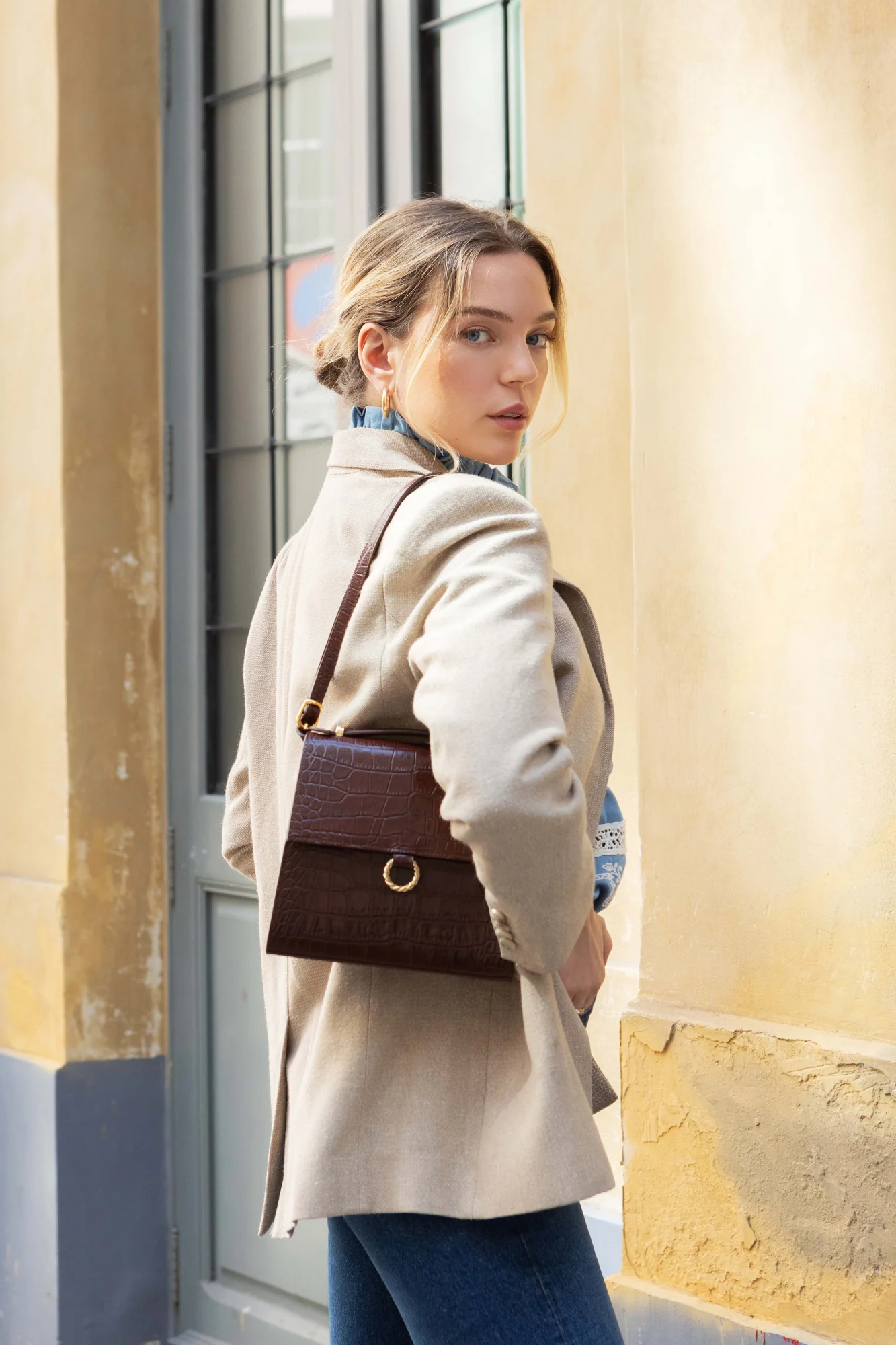 SAC JOSÉPHINE CROCO CHOCOLAT - Image 6