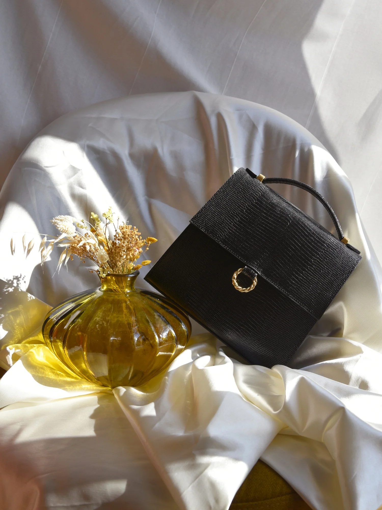 SAC JOSÉPHINE LÉZARD NOIR - Image 8