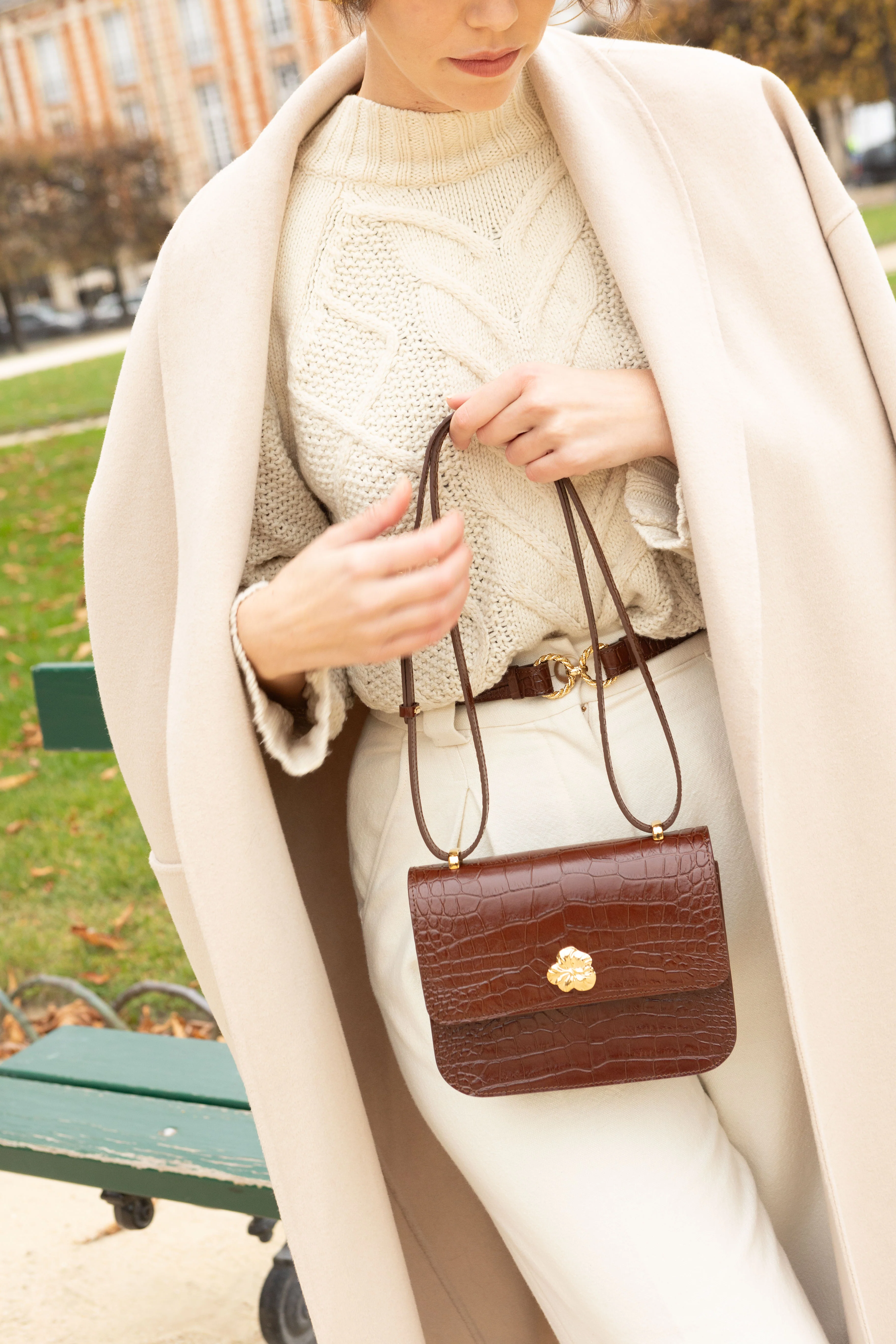 SAC MINI ADÈLE CROCO CHOCOLAT - Image 5