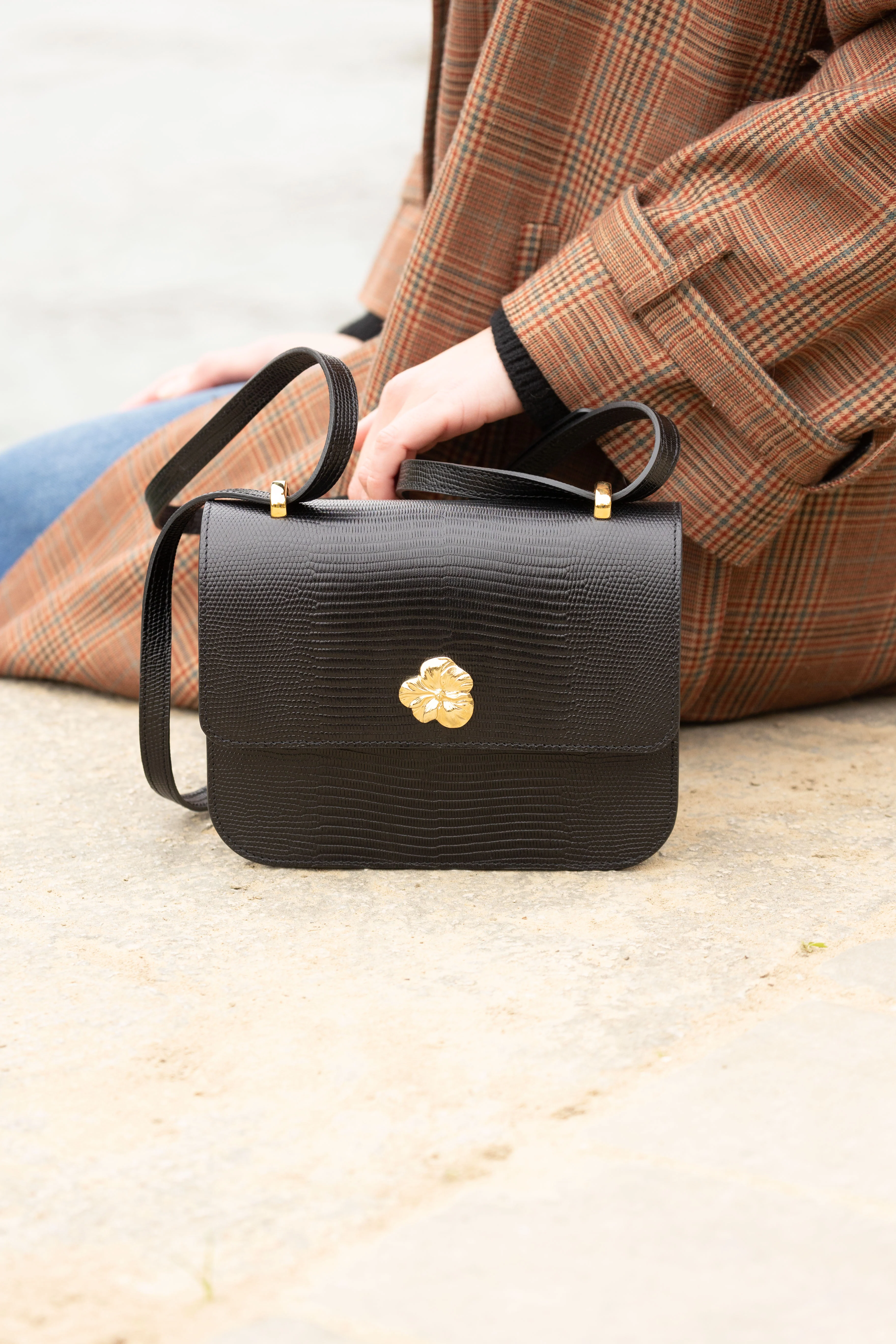 SAC MINI ADÈLE LÉZARD NOIR - Image 5