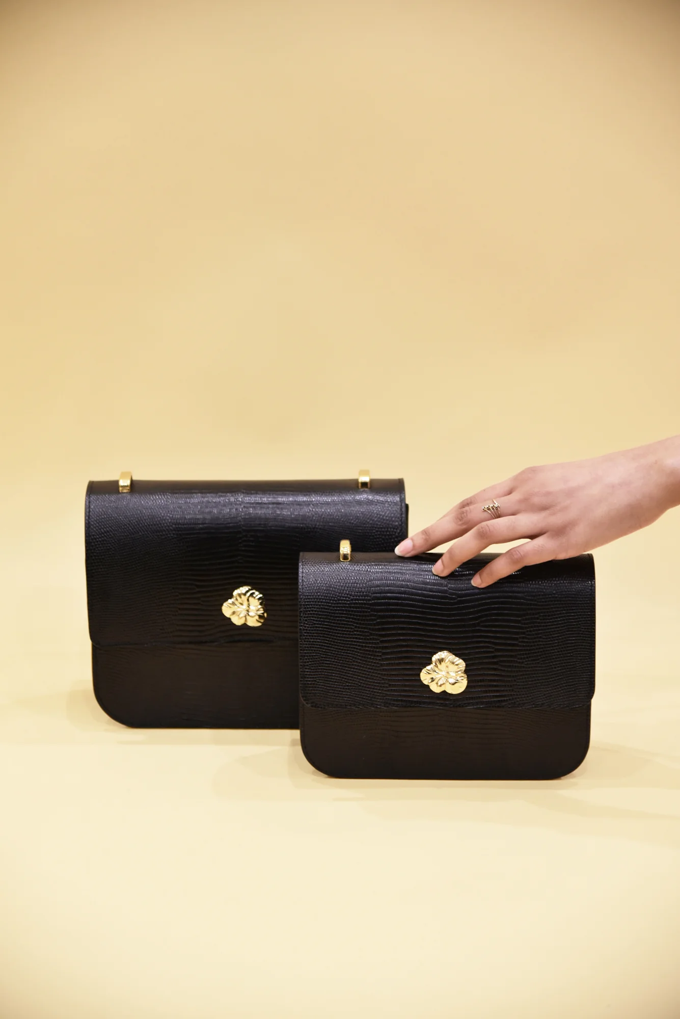 SAC MINI ADÈLE LÉZARD NOIR - Image 6