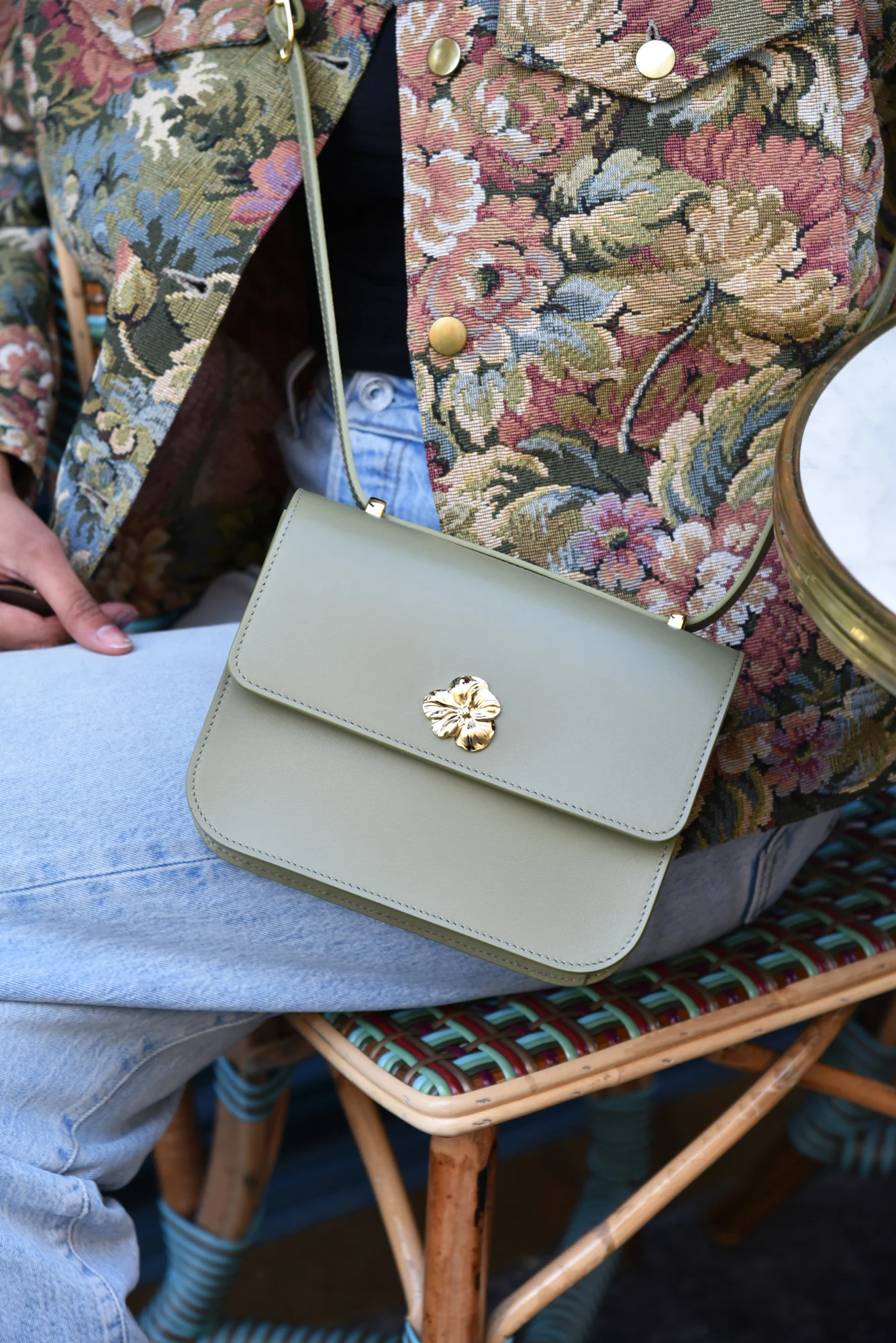 SAC MINI ADÈLE VERT AMANDE - Image 6